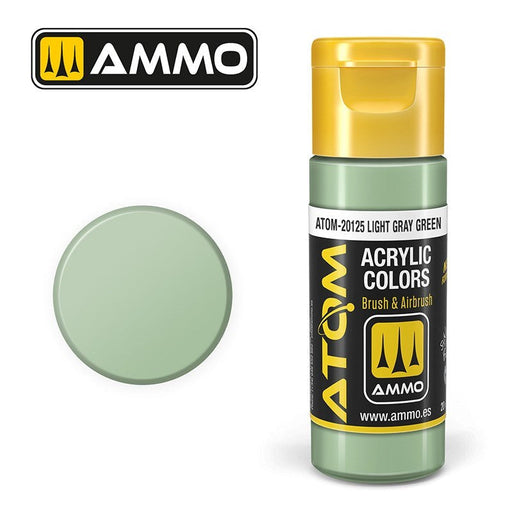 AMMO by Mig Jimenez ATOM-20125 Atom Color Light Gray Green 20ml (8938439475437)