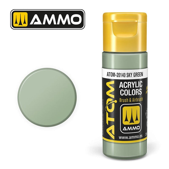 AMMO by Mig Jimenez ATOM-20140 Atom Color Sky Green 20ml (8938440524013)