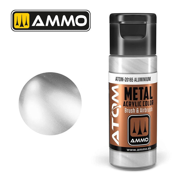 AMMO by Mig Jimenez ATOM-20165 Atom Color Metallic Aluminium 20ml