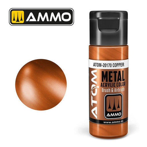 AMMO by Mig Jimenez ATOM-20170 Atom Color Metallic Copper 20ml (8938442686701)