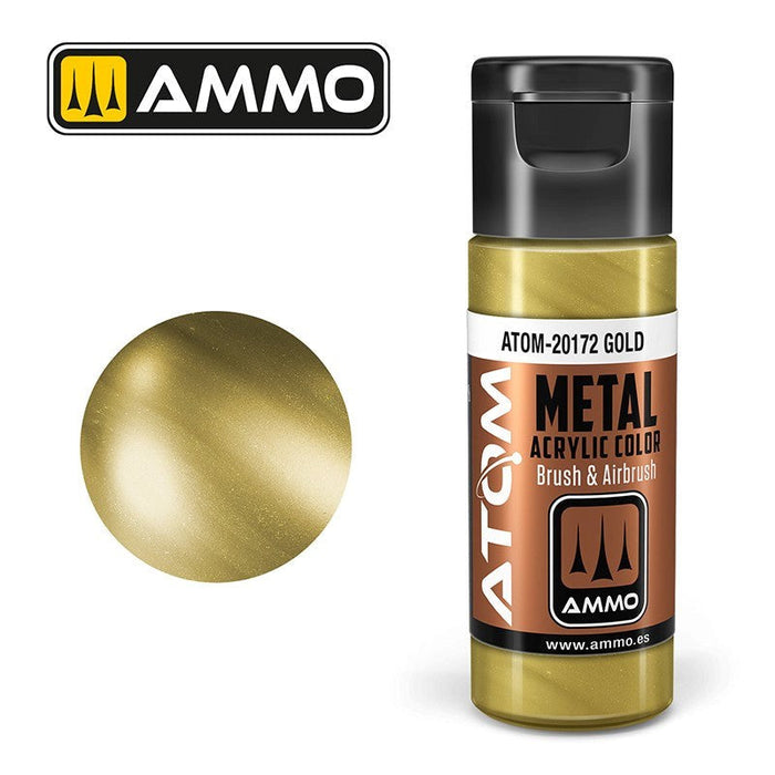 AMMO by Mig Jimenez ATOM-20172 Atom Color Metallic Gold 20ml