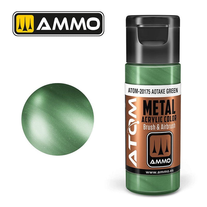 AMMO by Mig Jimenez ATOM-20175 Atom Color Metallic Aotake Green 20ml (8938443014381)