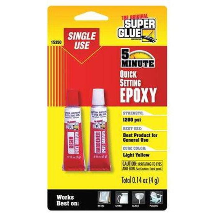 Super Glue 15350 5 Minute Epoxy (Single Use - 2pk) 6gm
