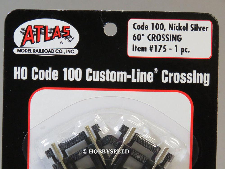 Atlas 175 HO Code 100 60-Degree Custom Crossing