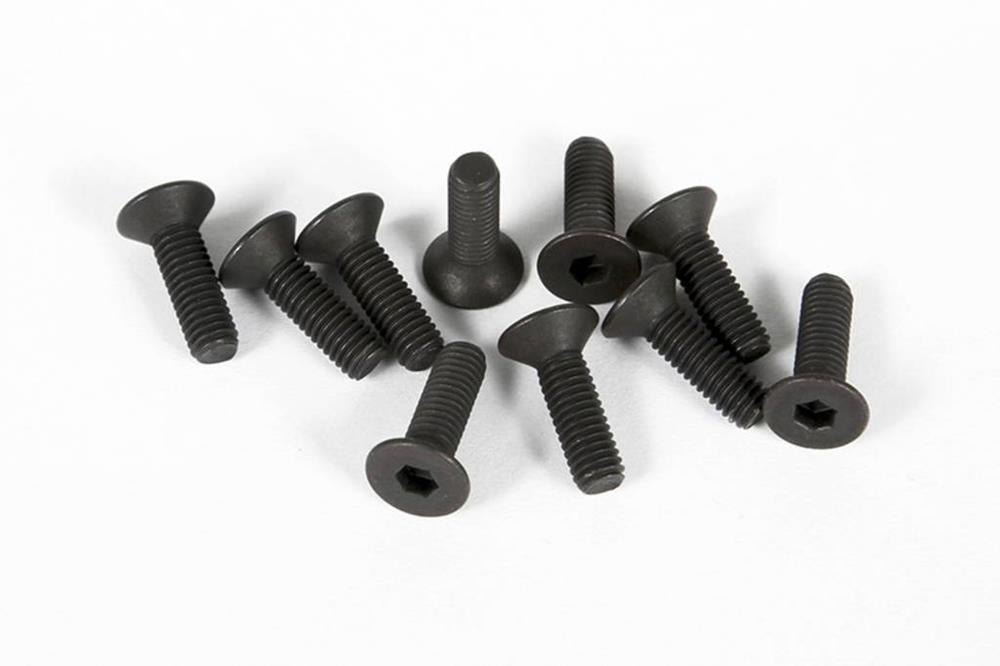 zAXIAL AX31185 - M3x10mm Hex Socket Flat Head (Black) (10pcs)