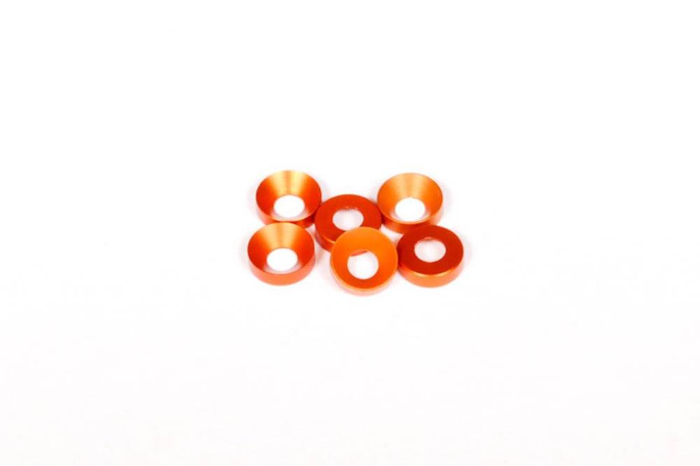 zAXIAL AXA1104 - Cone Washer 3x6.9x2mm - Orange (6pcs)