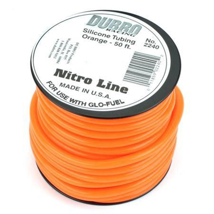 Dubro 2240 SILICONE TUBING NITRO ORANGE 1M