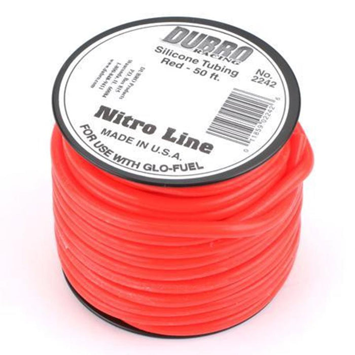 Dubro 2242 SILICONE TUBING NITRO RED 1M