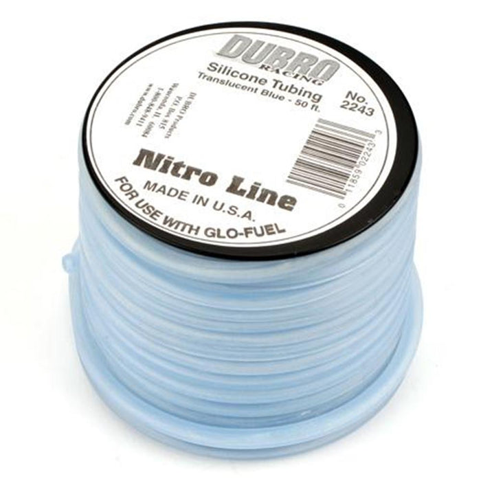 Dubro 2243 Nitro Line Silicone Fuel Tubing 3/32" ID - Blue (1 Meter)