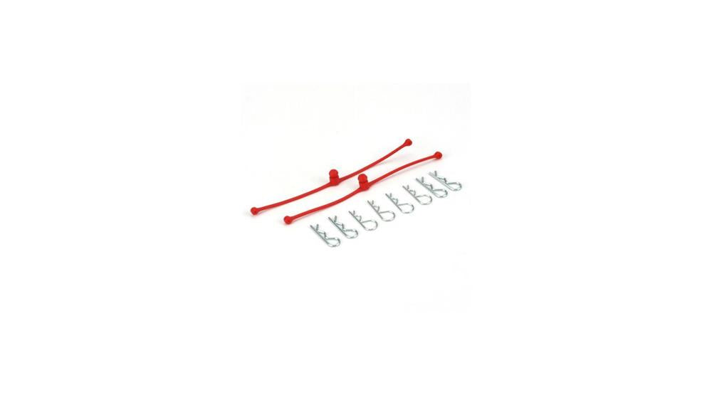 Dubro 2248 Body Klip Retainers Red (2)