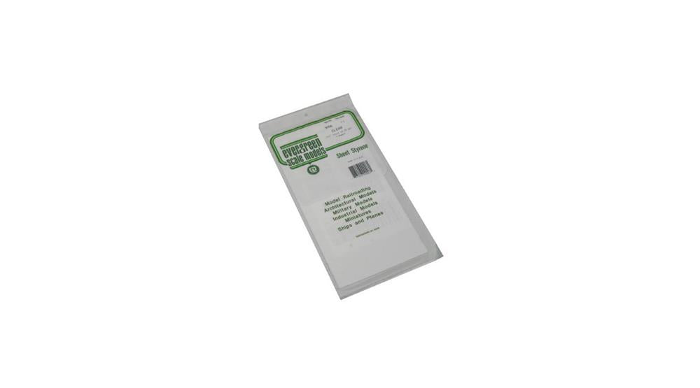 Evergreen 9006 Styrene Clear Sheet (0.010 X 6 X 12") - 2 pieces