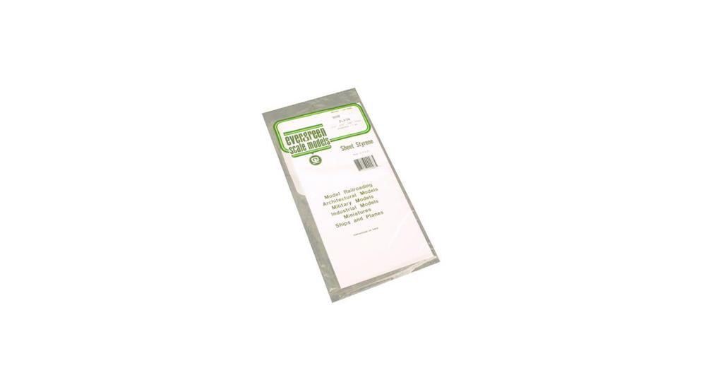 Evergreen 9008 Styrene White Sheet Assortment (6 x 12") - 3 pieces