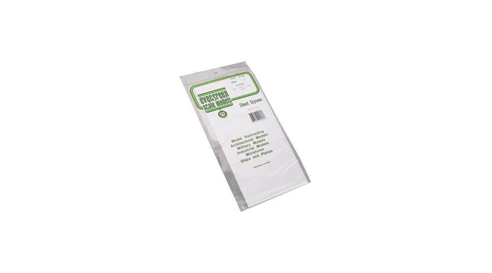 Evergreen 9060 Styrene White Sheet (0.060 X 6 X 12") - 1 Piece