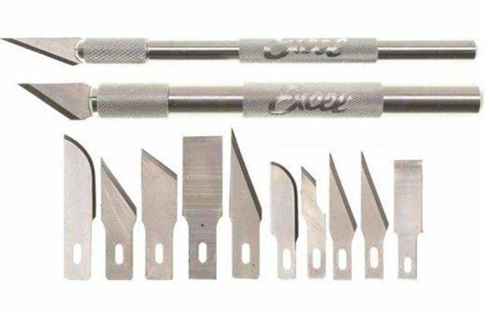 Excel Tools 19062 2 Knives with 10 assorted Blad