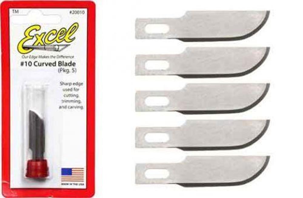 Excel Blades 20010 #10 Curved Edge Blades (5pk)