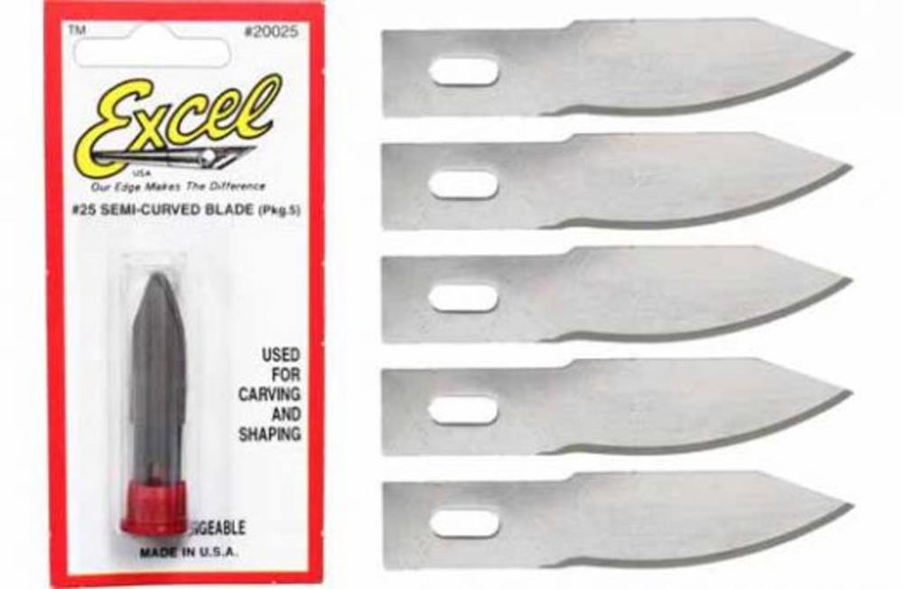 Excel Tools 20025 #2 Shallow Curve Blade B25 Pk5