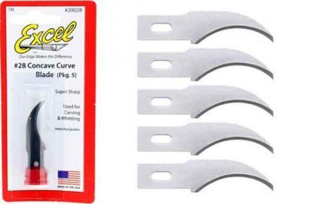 Excel Tools 20028 #2 Concave Blades B28 Pk5