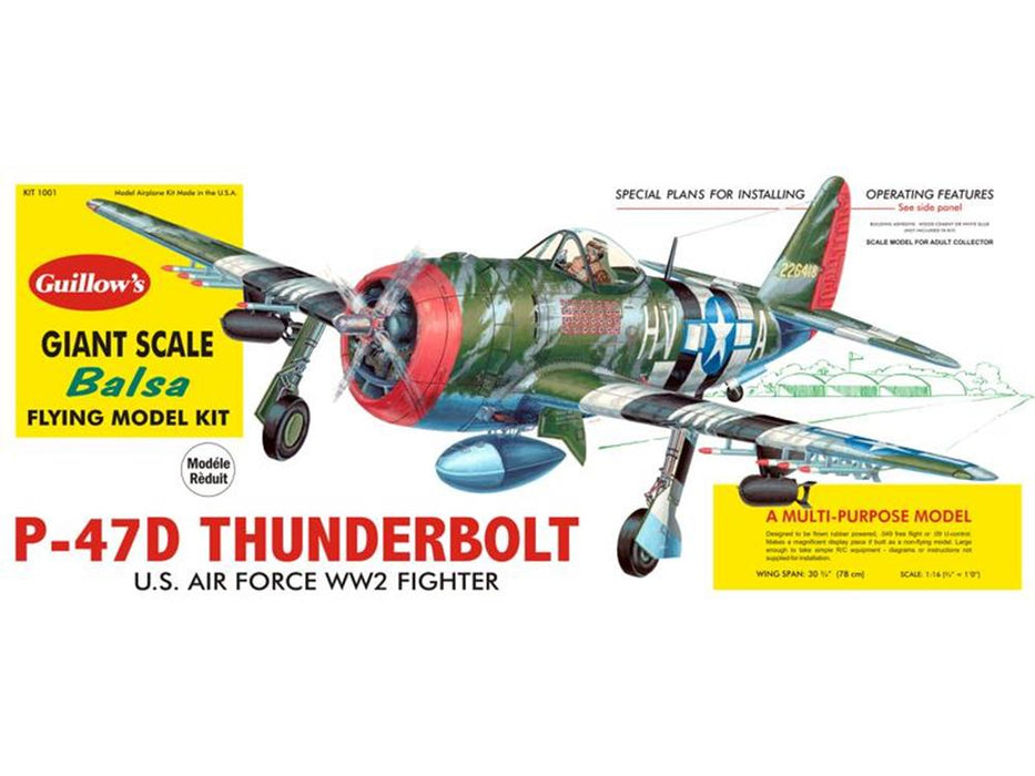 Guillows #1001 1/16 P-47D Thunderbolt - Balsa Flying Kit