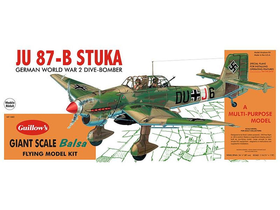 Guillows #1002 1/16 Ju 87B Stuka - Balsa Flying Kit