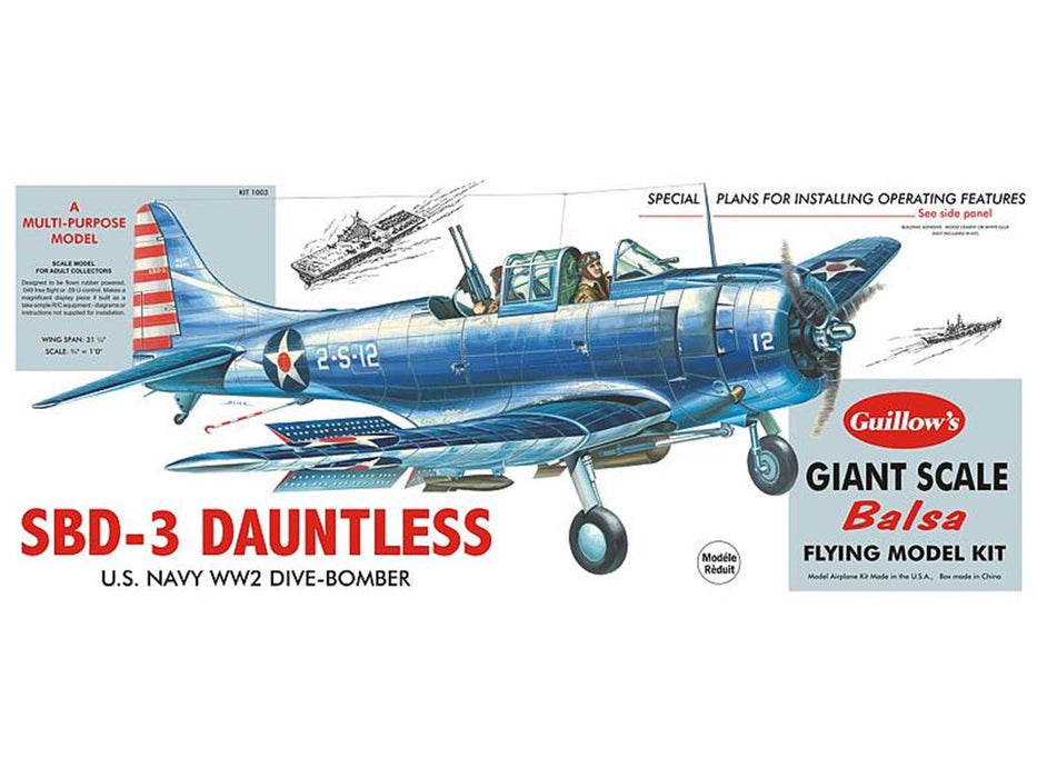 Guillows #1003 1/16 SBD-3 Dauntless - Balsa Flying Kit