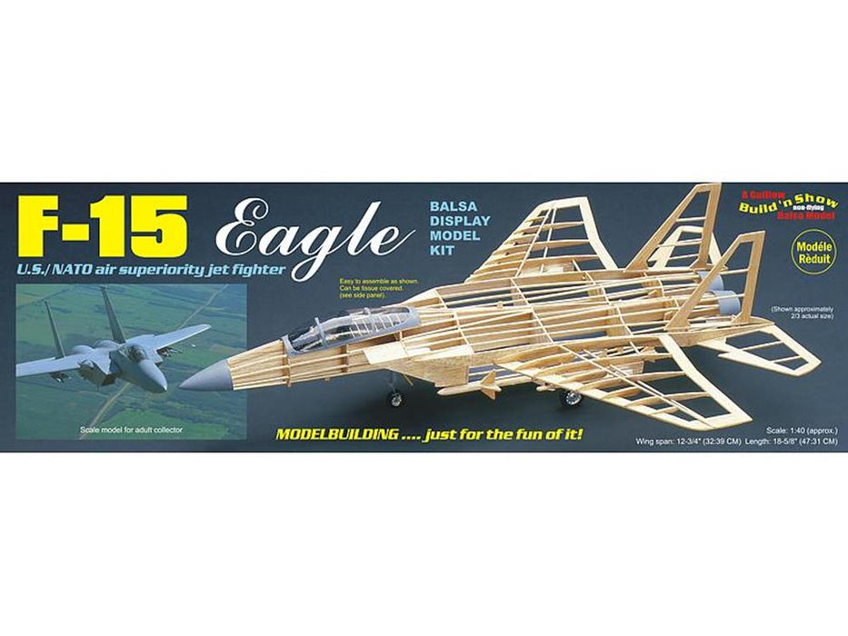 Guillows #1401 1/40 F-15 Eagle - Balsa Display Kit