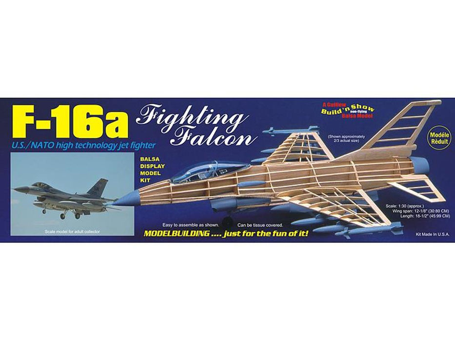 Guillows #1403 1/30 F-16A Fighting Falcon - Balsa Display Kit