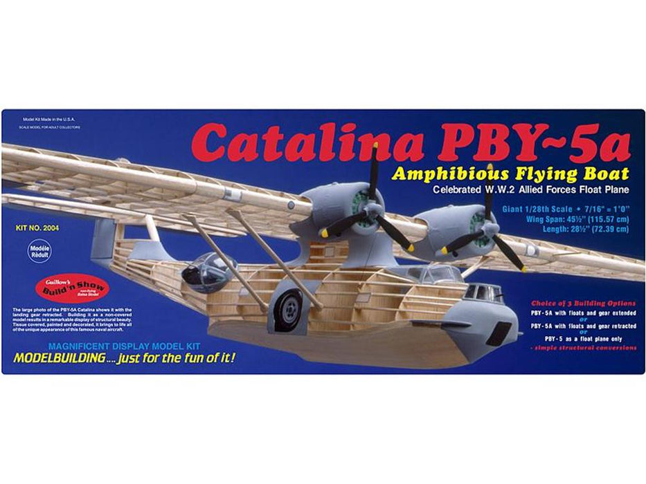 Guillows #2004 1/28 Consolidated PBY-5A Catalina - Balsa Display Kit