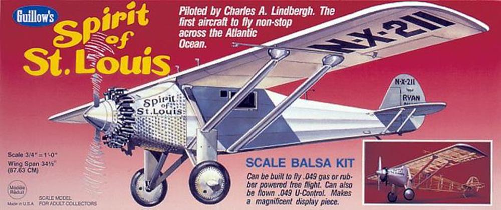 Guillows #807 1/16 The Spirit of St. Louis - Balsa Flying Kit
