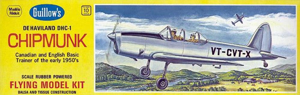 Guillows #903 1/24 DHC-1 Chipmunk - Balsa Flying Kit