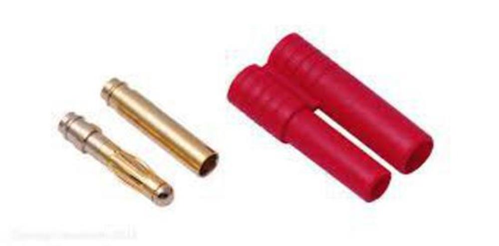 Hyperion HP-FG-CON40-S 4.0MM GOLD CONNECTORS (1 M/F +1 SHORT INSULATOR)