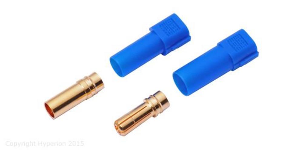 Hyperion HP-FG-CON60-BLUE 6.0MM Gold Connectores (1 Male + 1 Female + 1 Insulato