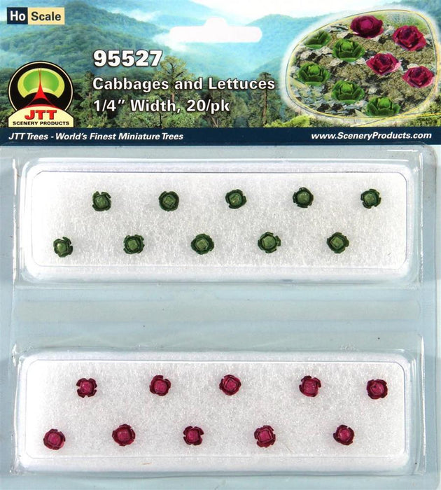 JTT Scenery 95527 HO: 6mm Cabbage Lettuce  (20)