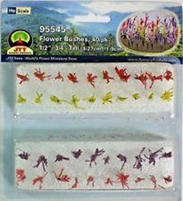 JTT Scenery 95545 1/2 to 3/4 Flower Bushes (40)