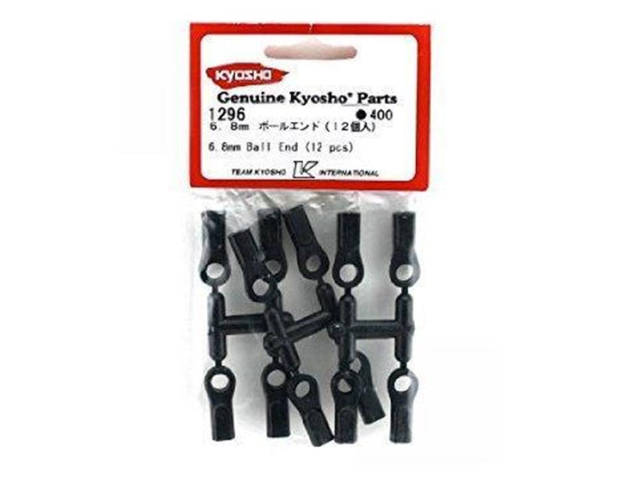 Kyosho 1296 Ball End Black 6.8mm Ball (12)