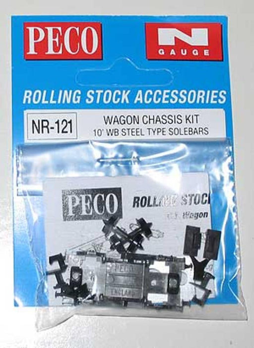 Peco NR-121 N Scale 10ft WB Wagon Chassis Steel Type Sole Bars