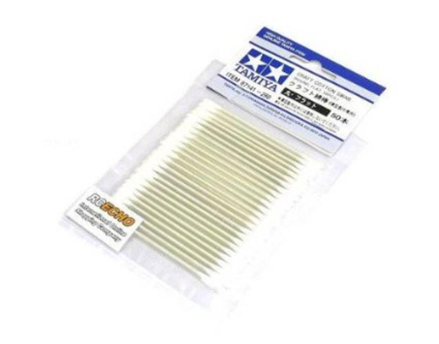 Tamiya 87141 COTTON SWAB FLAT RND 50PCS