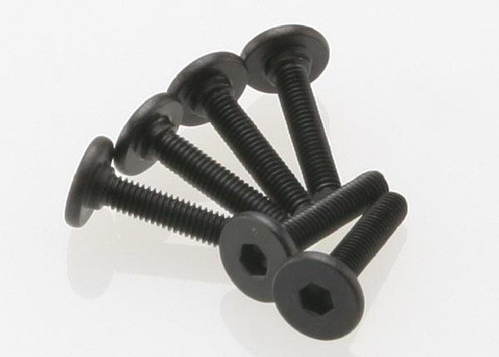 Traxxas 3646 - Screws 3x15mm flat-head machine (hex drive) (6)