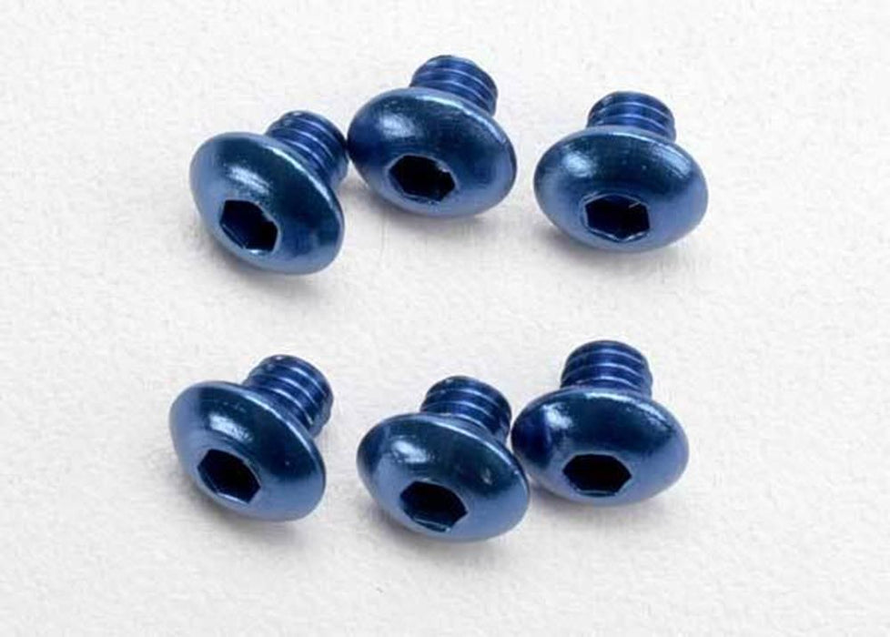 Traxxas 3940 - Screws 4x4mm Button-Head Machine Aluminum (Blue) (Hex Drive) (6)