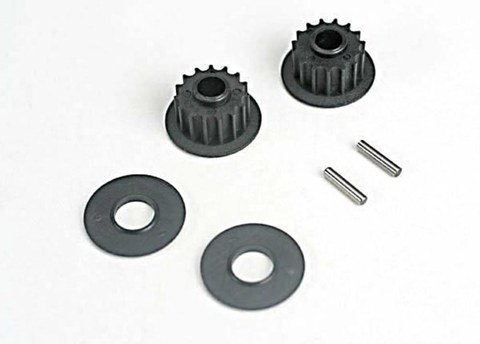 zTraxxas 4896 - Pulleys 15-Groove (Front/ Rear) (2)/Flanges (2)/ Axle