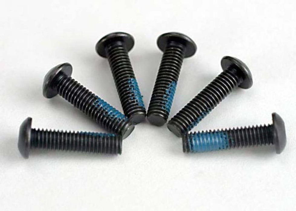 Traxxas 5282 - Screws 3x12mm button-head machine (6) (Starter attachment screws w/ threadlock)