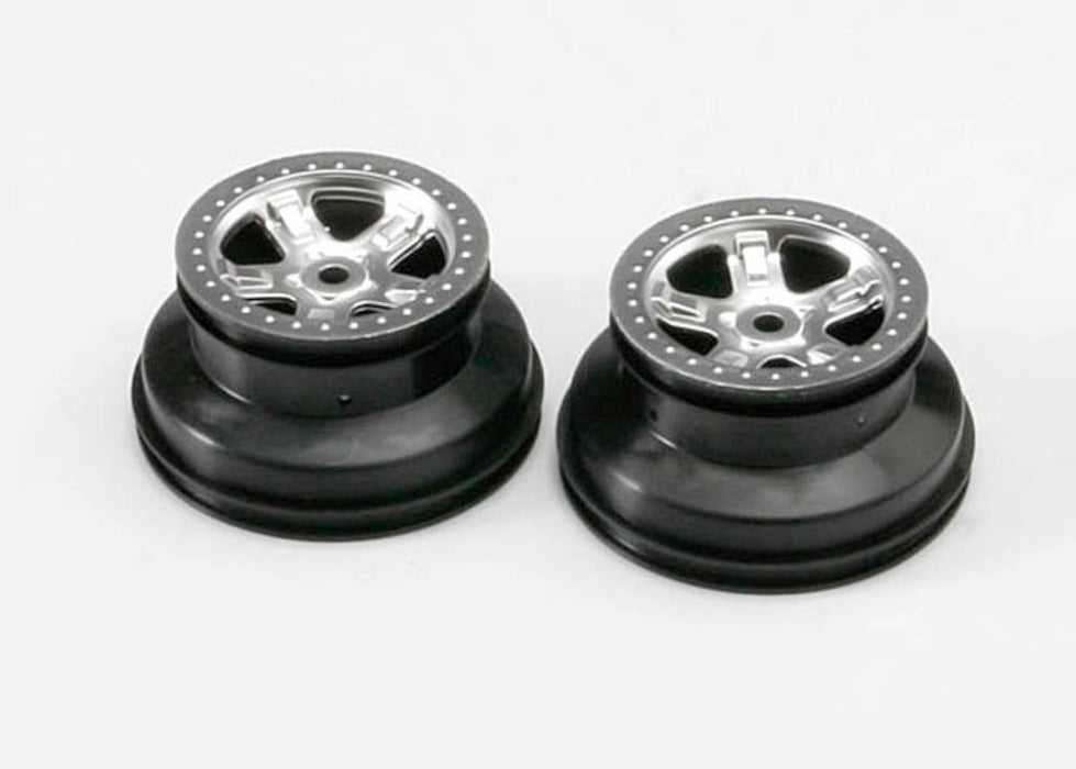 zTraxxas 5972 - Wheels Sct Satin Chrome Beadlock Style Dual Profile