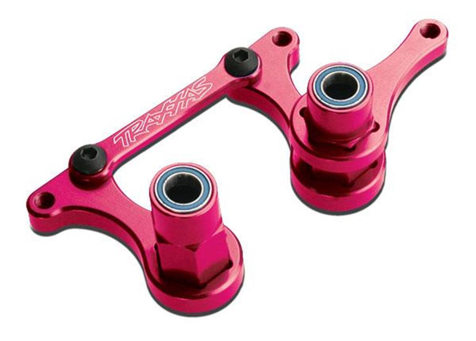 Traxxas 3743P - Steering Bellcranks Pink-Anodized Drag Link