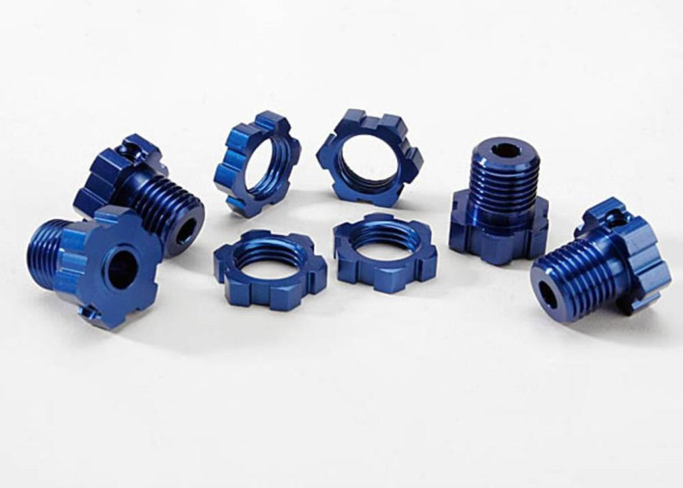 Traxxas 5353X - Wheel Hubs Splined 17Mm (Blue-Anodized)