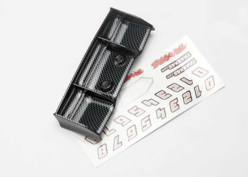 Traxxas 7122G - Wing 1/16 E-Revo (Exo-Carbon Finish)/ Decal Sheet