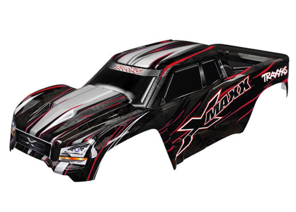 zTraxxas 7711R - Body X-Maxx Red (Painted Decals Applied) (Assembled With Front & Rear Body Mounts Rear Body Support And Tailgate Protector)