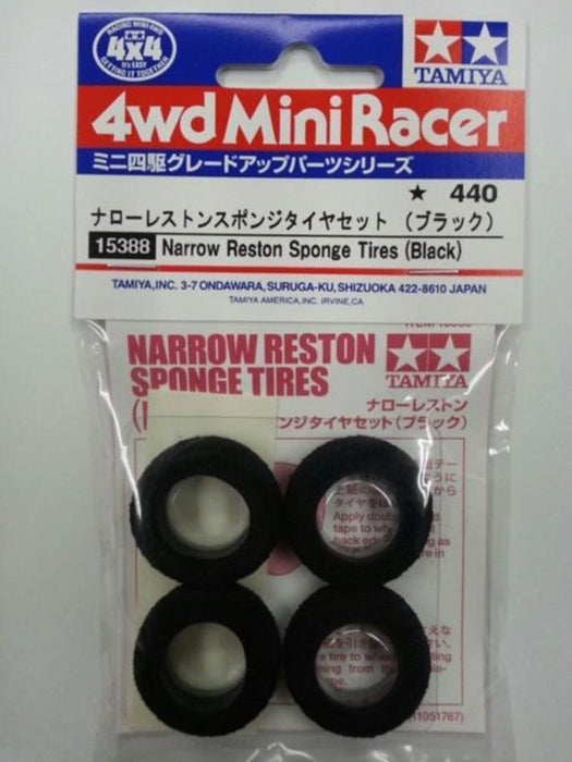 Tamiya 15388 N. Reston Sponge Tires (Black)