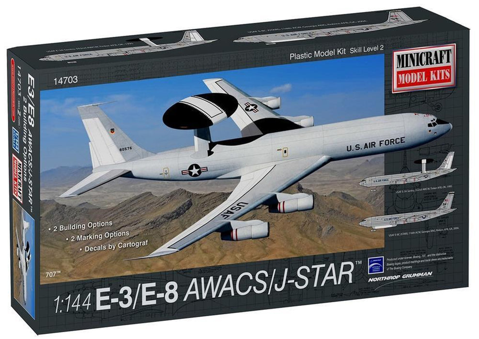Minicraft Model Kits 14703 1/144 E-8 AWACS/Joint Star (2 decal options)