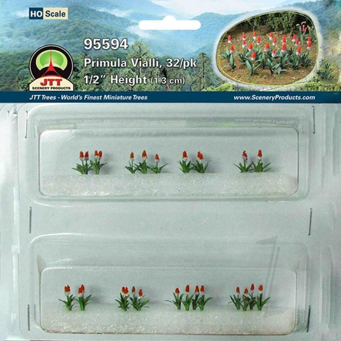 JTT Scenery 95594 HO Scale Primula Vialli (Primrose) (32 Pack)