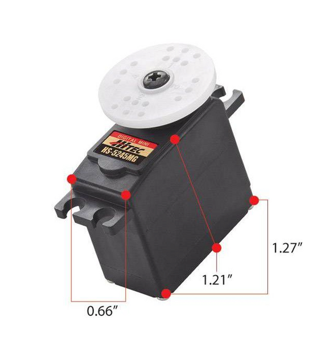 Hitec HS-5245MG Digital Mighty Mini Servo 32g 4.8V 4.4kg/015 6.0V 5.5kg/0.12 32.4x16.8x30.8mm. PRO12 & Mini Rally