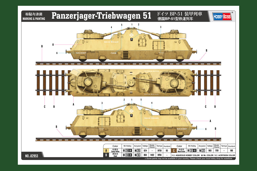 Hobby Boss 82953 1/72 Panzerjager-Triebwagen 51